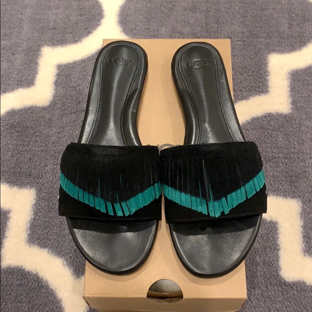 NWT Genuine Ugg Women’s Binx Flat Sandal Black